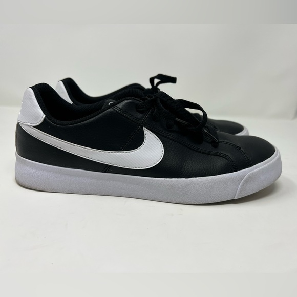 Nike Court Legacy SLP Black + White Leather Sneakers Mens Size 10.5 W/Shoebox - Picture 7 of 14